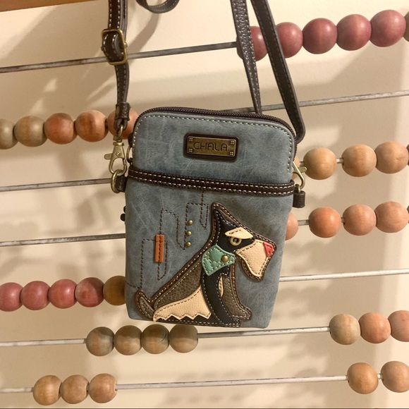 Chala Leather Patchwork Scottie Dog Crossbody Bag - Picture 2 of 10